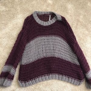 Over size free people knit sweater